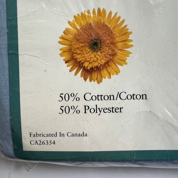 Sears Double Flat Sheet Perma Prest Floral Blue Pink Flowers Sprin Old Stock Vtg - Picture 5 of 6